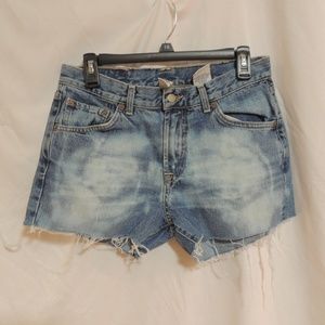 Lucky womens cut off Bleached jeans shorts 10